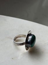 Load image into Gallery viewer, Chunky Malachite Sterling Silver Ring Size 7
