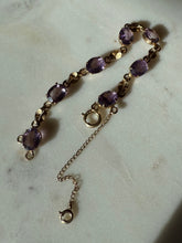 Load image into Gallery viewer, Amethyst 1/20 12k Gold Fill Bracelet 6.75”
