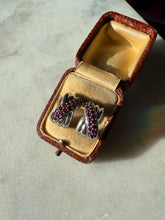 Load image into Gallery viewer, Ruby Sterling Silver Push Back Earrings
