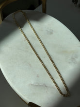 Load image into Gallery viewer, Hollow Italian Light Yellow Gold Vermeil Curb Link Chain 22”
