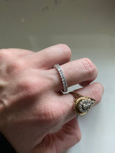 Load image into Gallery viewer, CZ Sterling Silver Stacker Infinity Band
