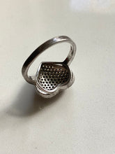 Load image into Gallery viewer, Vintage Sterling Silver Flooded CZ Heart Ring

