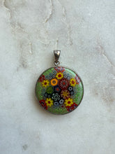 Load image into Gallery viewer, Flower Power Millefiori Sterling Silver Pendant
