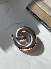 Load image into Gallery viewer, Vintage Monet Silvertone Spiral Brooch
