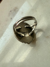 Load image into Gallery viewer, Signed Vintage Turquoise Sterling Silver Ring Size 8
