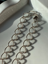Load image into Gallery viewer, Open Chain Link Sterling Silver Necklace 18”
