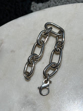 Load image into Gallery viewer, Chunky Hollow Sterling Silver Bracelet 7.75”

