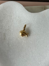 Load image into Gallery viewer, Italian Mini Puffy Fish 14k Gold Charm
