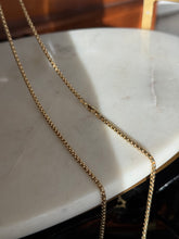 Load image into Gallery viewer, Italian Rounded Box Link Gold Vermeil Chain 26”
