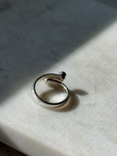 Load image into Gallery viewer, Vintage Lapis Sterling Silver Bypass Ring Size 7
