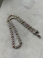 Load image into Gallery viewer, Italian Two-Tone Panther &amp; Mariner Link Sterling Chain 16.5”
