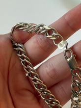 Load image into Gallery viewer, Vintage Double Curb Link Sterling Silver Chain 15.5”
