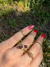 Load image into Gallery viewer, Garnet &amp; Diamond 14k Gold Bypass Ring
