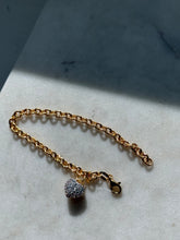 Load image into Gallery viewer, Italian Gold Vermeil CZ Heart Bracelet 7.5”

