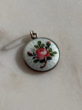 Load image into Gallery viewer, Vintage Floral Enamel Sterling Silver Charm
