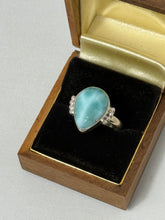 Load image into Gallery viewer, Larimar Sterling Silver Ring Size 7
