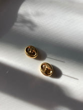 Load image into Gallery viewer, Mariner Puffed Gucci 18k Yellow Gold Stud Earrings
