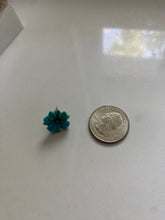 Load image into Gallery viewer, Turquoise Sterling Silver Flower Post Back Earrings
