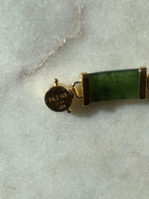 Load image into Gallery viewer, Green Jade Gold Vermeil Bracelet
