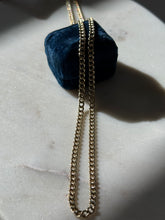 Load image into Gallery viewer, Hollow Italian Light Yellow Gold Vermeil Curb Link Chain 22”
