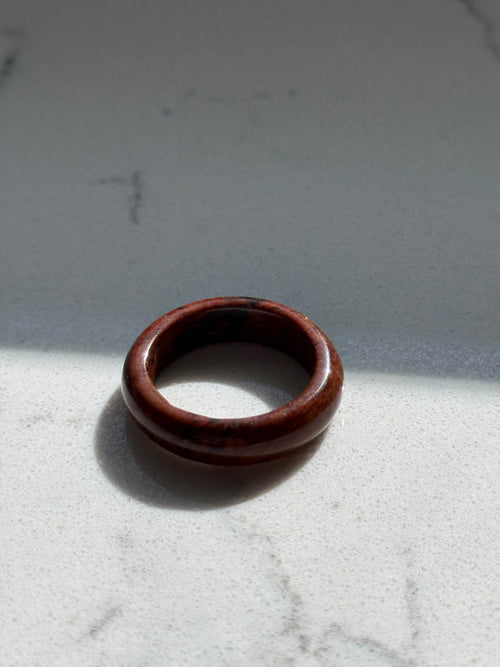 Brown Wood Stacker Band Size 5.25