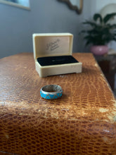 Load image into Gallery viewer, Turquoise Inlay Sterling Silver Band Ring
