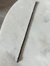 Load image into Gallery viewer, Synthetic Mystic Blue Topaz Sterling Silver Tennis Bracelet 7.5”
