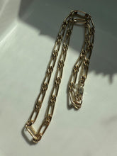 Load image into Gallery viewer, Figaro Link Gold Vermeil Sterling Necklace 20”
