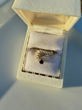 Load image into Gallery viewer, Natural Blue Sapphire Sterling Silver Modernist Ring
