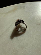 Load image into Gallery viewer, Vintage Synthetic Amber Sterling Silver Ring Size 6
