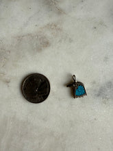 Load image into Gallery viewer, Crushed Turquoise Sterling Silver Eagle Charm
