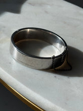 Load image into Gallery viewer, Vintage Etched Sterling Silver Bangle Bracelet
