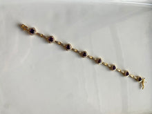 Load image into Gallery viewer, Amethyst Gold Vermeil .925 Bracelet
