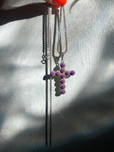 Load image into Gallery viewer, Purple Navajo Sterling Silver Cross Pendant
