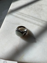 Load image into Gallery viewer, Jade Sterling Silver Ring Size 7
