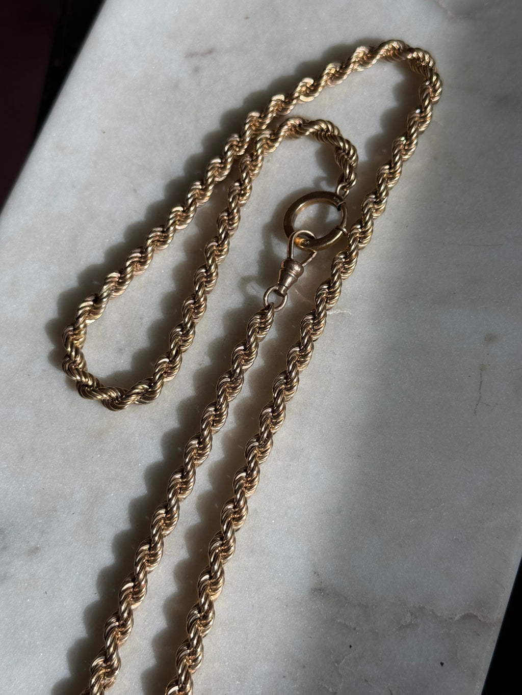 Vintage 1/20 12k Gold Filled Rope Chain 25”