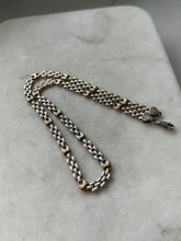 Load image into Gallery viewer, Italian Two-Tone Panther &amp; Mariner Link Sterling Chain 16.5”
