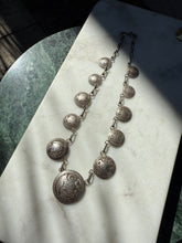 Load image into Gallery viewer, Sterling Silver 1864-1913 Peruvian Coin Necklace 17”
