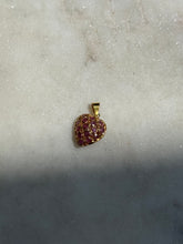Load image into Gallery viewer, Vintage Natural Ruby 18k Gold Heart Charm
