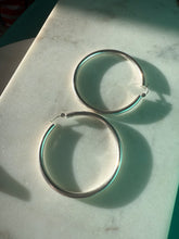 Load image into Gallery viewer, Extra Large Sterling Silver Hoop Earrings 2.25”

