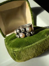 Load image into Gallery viewer, Pearl &amp; CZ Sterling Silver Ring Size 6.5
