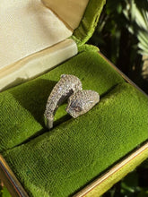 Load image into Gallery viewer, Dual Panther CZ Sterling Silver Ring Size 7
