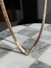 Load image into Gallery viewer, Italian Gold Vermeil V Necklace 15.5”
