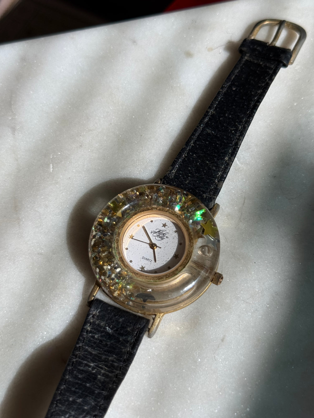 Vintage Kirks Folly Glitter Gel Wrist Watch