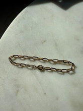 Load image into Gallery viewer, Gold Vermeil Paperclip Link Bracelet 7”
