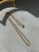 Load image into Gallery viewer, Gold Vermeil Paperclip Chain 24”
