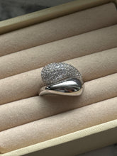 Load image into Gallery viewer, Sterling Silver CZ Bypass Ring Size 6.25
