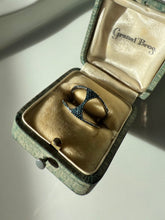 Load image into Gallery viewer, Blue Diamond Sterling Silver Ring Size 8.5
