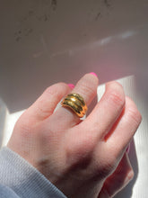 Load image into Gallery viewer, Wavy Ribbed Gold Vermeil Ring
