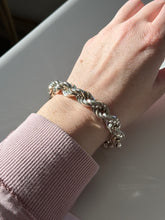 Load image into Gallery viewer, Chunky Italian Sterling Silver Rope Bracelet 7.75”
